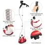 COSTWAY Garment Clothes Steamer, Professional Heavy Duty Powerful 1.7L(58 fl oz) Water Tank Producing 60min of Continuous Steam with Fabric Brush, Garment Hanger and Glove (Red) COSTWAY Garment Clothes Steamer, Professional Heavy Duty Powerful 1.7L(58 fl oz) Water Tank Producing 60min of Continuous Steam with Fabric Brush, Garment Hanger and Glove (Red)