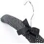 HANGERWORLD 3 Black and White Polka Dot 17inch Satin Padded Top Garment Clothes Coat Hangers HANGERWORLD 3 Black and White Polka Dot 17inch Satin Padded Top Garment Clothes Coat Hangers