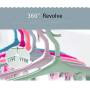 SUOWO Plastic Baby Hangers Coat Clothes Clip and Drip Laundry Swivel Hanger with 8 Clips Non Slip Space Saving for Drying Organizer Kids Infant Diapers Socks Adult Lingerie Pant 3 Pack (Graygreen)