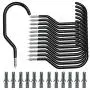 Bike Hooks, Esfun 12 Pack Heavy Duty Bike Hanger Wall Ceiling Bike Storage Hooks with 12 Pack Bolts for Garage - Fits All Type Bicycle, Easy On/Off - Black Bike Hooks, Esfun 12 Pack Heavy Duty Bike Hanger Wall Ceiling Bike Storage Hooks with 12 Pack Bolts for Garage - Fits All Type Bicycle, Easy On/Off - Black