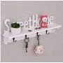 Multifunction Wood Key Holder Wall Hook Cabide Door Mounted Rack Shelf/Coat Hat Clothes Hanger Storage Racks Organizer Kitchen 2pcs