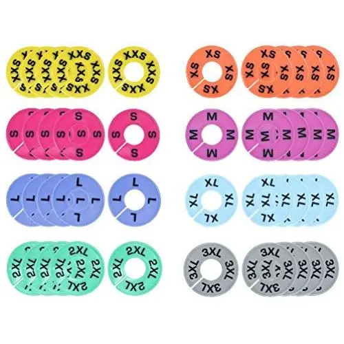 Clothes Size Dividers (40 Pack) Clothing Rack Round Closet Hangers, Perfect for Live Sale and LuLaRoe Supplies, Sizes XXS to 3XL Clothes Size Dividers (40 Pack) Clothing Rack Round Closet Hangers, Perfect for Live Sale and LuLaRoe Supplies, Sizes XXS to 3XL