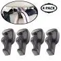 Car Vehicle Back Seat Hidden Hook,Universal Car Vehicle Back Seat Headrest Hanger Holder Hook for Shopping Bag Purse Cloth Coat Grocery Handbags Grocery Bag (Black 4 Pack)