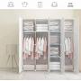 MEGAFUTURE Portable Wardrobe for Hanging Clothes, Combination Armoire, Modular Cabinet for Space Saving, Ideal Storage Organizer Cube for books, toys, towels(16-Cube, Extra Stickers Included)