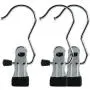 HANGERWORLD 25 Chromed Metal Non-Slip Single Clip Accessory Coat Clothes Hangers Scarves Hats Gloves Boots HANGERWORLD 25 Chromed Metal Non-Slip Single Clip Accessory Coat Clothes Hangers Scarves Hats Gloves Boots