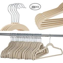 vmree 20 Pack Non-Slip Velvet Hangers for Coats, Jackets, Pants, Dress Clothes