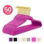 MIZGI Premium Velvet Hangers (Pack of 50) Heavyduty - Non Slip - Velvet Suit Hangers Pink - Gold Hooks,Space Saving Clothes Hangers (Pink) MIZGI Premium Velvet Hangers (Pack of 50) Heavyduty - Non Slip - Velvet Suit Hangers Pink - Gold Hooks,Space Saving Clothes Hangers (Pink)