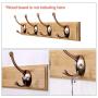uxcell 5pcs Dual Wall Hooks Zinc Alloy Wall Mounted Coat Hat Double Robe Hooks Clothes Hanger Holder w Screws Copper Tone