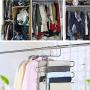 Lucky Life 4 Pack Pants Hangers S Shape Stainless Steel Cloth Hangers Space Saving Organizer for Jeans Pants Scarf