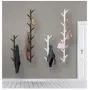 NN Hook-Coat Hook, Bamboo Wall Coat Rack, Heavy Duty Hanger, Decorative Creative Branch Clothes, hat, Bag, Towel, Key, Hook, Bathroom, Kitchen, Living Room Hook (3 Colors Available) Furniture Decora