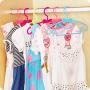 wing1 4PCs/Lot Bow Knot Clothes Hanger Kids Children Toddler Baby Clothes Coat Plastic Hangers Hook Household,Yellow
