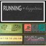 Race Medal Holder/Athletic Medal Hanger - RUNNING = HAPPINESS. Wood Wall Mounted Medal Organizer. CUSTOMIZATION Available