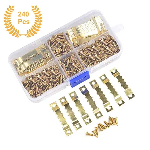 Sawtooth Picture Hangers with Screws - 80 Pack