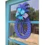 Custom Pineapple Monogram Door Hanger Summer Pineapple Decor Monogram Pineapple Welcome Decor Pineapple Door Hanger Monogram Wedding Gift Double Door Hangers Mothers Day Gift Birthday Welcome Wreath