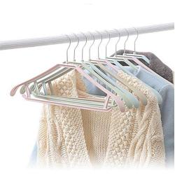 10PCS Anti-Skid Clothes Hangers Suit Hangers Shirts Sweaters Dress Hanger Hook Drying Rack Random Color