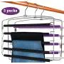 Centralocker Multi-Layer Steel Pants Hanger Metal Frame Swing Arm Slack Trousers Jeans Neckties Rack Space Saver for Wardrobe 3-Pack Centralocker Multi-Layer Steel Pants Hanger Metal Frame Swing Arm Slack Trousers Jeans Neckties Rack Space Saver for Wardrobe 3-Pack