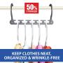 Wonder Hanger Max Improved, Pack of 6?Triples The Closet Space for Easy, Effortless, Wrinkle-Free Clothes, Comes Fully Assembled, Grey