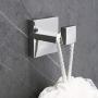 Nolimas Bath Towel Hook SUS 304 Stainless Steel Square Clothes Towel Coat Robe Hook Cabinet Closet Door Sponges Hanger for Bath Kitchen Garage Heavy Duty Wall Mounted, Chrome Polished Finish,2Pack
