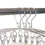 Stainless Steel Laundry Drying Rack 2 Pack 4.0 mm Clothes Hanger with 8 Clips For Drying Socks, Baby Clothes, Cloth Diapers, Bras, Towel, Underwear, Hat, Scarf, Pants, Gloves