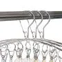 Stainless Steel Laundry Drying Rack 2 Pack 4.0 mm Clothes Hanger with 8 Clips For Drying Socks, Baby Clothes, Cloth Diapers, Bras, Towel, Underwear, Hat, Scarf, Pants, Gloves