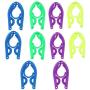 BESTOMZ 10pcs Foldable Clothes Hanger Portable Lightweight Clothes Drying Rack Travel (Random Color)