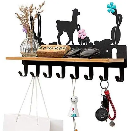 Yuybei Wall Hooks Decorative Wall Mounted Hanger Clothes Coat Hook Rack Hook with 8 Hooks Decorative Wall Hooks for Living Room Kitchen Bathroom for Kitchen Bathroom Hallway Hall