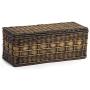 The Basket Lady Lidded Wicker Box, 16 in L x 6.5 in W x 7 in H, Antique Walnut Brown The Basket Lady Lidded Wicker Box, 16 in L x 6.5 in W x 7 in H, Antique Walnut Brown