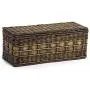 The Basket Lady Lidded Wicker Box, 16 in L x 6.5 in W x 7 in H, Antique Walnut Brown The Basket Lady Lidded Wicker Box, 16 in L x 6.5 in W x 7 in H, Antique Walnut Brown