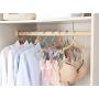 WofuL 8pcs Portable Folding Clothes Hangers with Detachable Socks Skirts Trousers Clips,Travel Camping Coat Hangers Racks