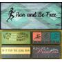 Race Medal Holder/Athletic Medal Hanger - RUN AND BE FREE. Wood Wall Mounted Medal Organizer. CUSTOMIZATION Available