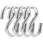 Shappy S Shaped Hooks Thickness Hammock S Hanging Hooks Heavy Duty Utility Hooks, 3 Inches Long (4 Packs)