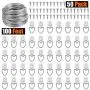 Powlankou Picture Hanging Kit Including 50 Pcs D-Ring Picture Hangers with Screws and 100 Feet Picture Hanging Wire, Supports up to 30 lbs
