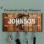 Key Hanger, Personalized Key holder for wall, Gift for the fishing lover, Holder for the fisherman, Family key rack, Name key organizer, Wedding Gift