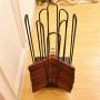 LRRJJ Clothes Hanger Organizer Rack with Wheels, Clothes Hanger Stacker Hanger Storage Organiser Stand Screw Together Assembly for Clothing Store Empty Hanger Extra Hanger Laundry Rooms
