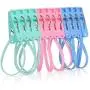 lasenersm 24 Pieces Clothes Peg Clip Pins with Rope Clothes Hanger Clips Clothes Pegs Windproof Hanger Plastic Clips for Sock and Clothes, Color Random