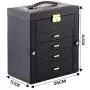 Aihomlk Synthetic Leather Huge Jewelry Boxes Mirrored Watch Organizer Necklace Ring Earring Storage Lockable Gift Case Black Aihomlk Synthetic Leather Huge Jewelry Boxes Mirrored Watch Organizer Necklace Ring Earring Storage Lockable Gift Case Black