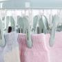 Lovt 32-Peg Laundry Hanging Drying Rack, Rotary Wind-Proof Clothes Hanger Clips Pegs Hook for Socks/Underwear/Clothes/Towels/Bras/Gloves (1pc,Green)