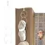 NICHOLAS BENOS Interlink Ties Hats Clothes Holder Wire Stackable Rack Organizer Door Hanger, Cloth Shoe Rack - Overhe Door Hat Rack, Cap Storage, Over The Door Cap Rack, Large Wire Baskets