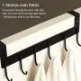 ACMETOP Over The Door Hook Hanger, Heavy-Duty Organizer for Coat, Towel, Bag, Robe - 6 Hooks, Aluminum, Matte Finish (Black)