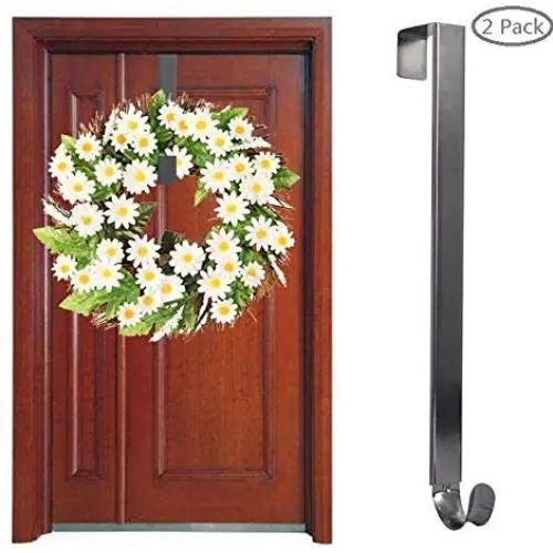 SYLOTS Wreath Hooks Over The Door - 2Pack, Adjustable Length14.5-25inch Metal Wreath Hanger for Front Door, Christmas Wreaths Towel Clothes Decorations Hook SYLOTS Wreath Hooks Over The Door - 2Pack, Adjustable Length14.5-25inch Metal Wreath Hanger for Front Door, Christmas Wreaths Towel Clothes Decorations Hook