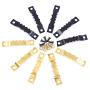 Rustark 120Pcs Heavy Duty Sawtooth Picture Hangers Frame Hanging Hangers Double Hole with Screws - 2 Colors, Golden and Black