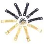 Rustark 120Pcs Heavy Duty Sawtooth Picture Hangers Frame Hanging Hangers Double Hole with Screws - 2 Colors, Golden and Black