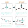 FSUTEG Coat Hangers, 40 Pack Wire Hangers Stainless Steel Metal Hangers Heavy Duty Hangers, Ultra Thin Clothes Hangers 16.5in