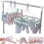 3pcs Random Color Socks Bras Underwear Drying RackPlastic Folding Clothes Hanger Towels 32 Clips Space Saving Closet Organizer Tools Decoration 3pcs Random Color Socks Bras Underwear Drying RackPlastic Folding Clothes Hanger Towels 32 Clips Space Saving Closet Organizer Tools Decoration