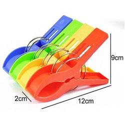 Rely2016 Beach Towel Quilt Clip Plastic Clothespins Laundry Clothes Quilt Clips Clothes Hanger Clamp Set of 4
