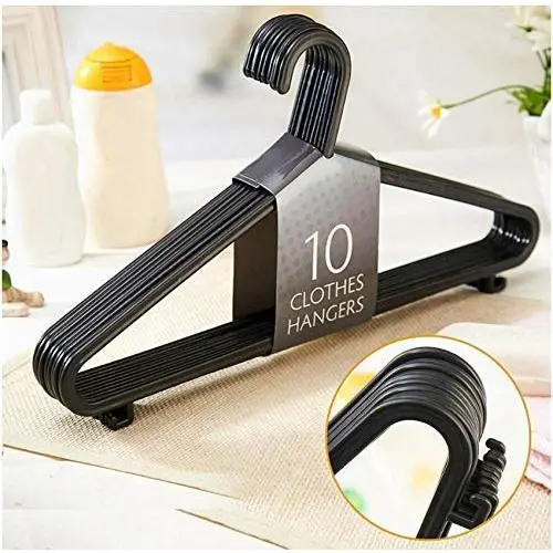 Adult Coat Hangers 20pcs Strong Plastic Clothes Hangers for Tops/Skirts/Dresses/Trousers Non-Slip Hanger Hook