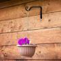 ONEPENG 6-Inch Hanging Plant Hook,Wall Hook Hanging Plant Bracket, Decorative Straight Plant Hanger for Bird Feeders, Planters, Lanterns, Wind Chimes, Plant Hanger Outdoor(2 Pack, Black)