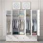 KOUSI Portable Closet Wardrobe Closet Room Closet with Doors Wardrobe with Storage Wardrobes for Bedrooms Portable Closet Wardrobe Bedroom Armoire, White, 10 Cubes + 5 Hanger