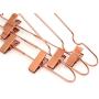 KOOBAY 50Pack 13" Rose Copper Gold Shiny Metal Wire Top Clothes Hangers with Clips for Shirts Coat Storage & Display