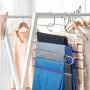 HOUSE DAY S-Shape Pants Hangers Space Saving Trousers Hangers 4 Pack, Non Slip Jeans Hanger Ideal Closet Organizer for Pants Jeans Scarfs Belts Ties, Purple HOUSE DAY S-Shape Pants Hangers Space Saving Trousers Hangers 4 Pack, Non Slip Jeans Hanger Ideal Closet Organizer for Pants Jeans Scarfs Belts Ties, Purple